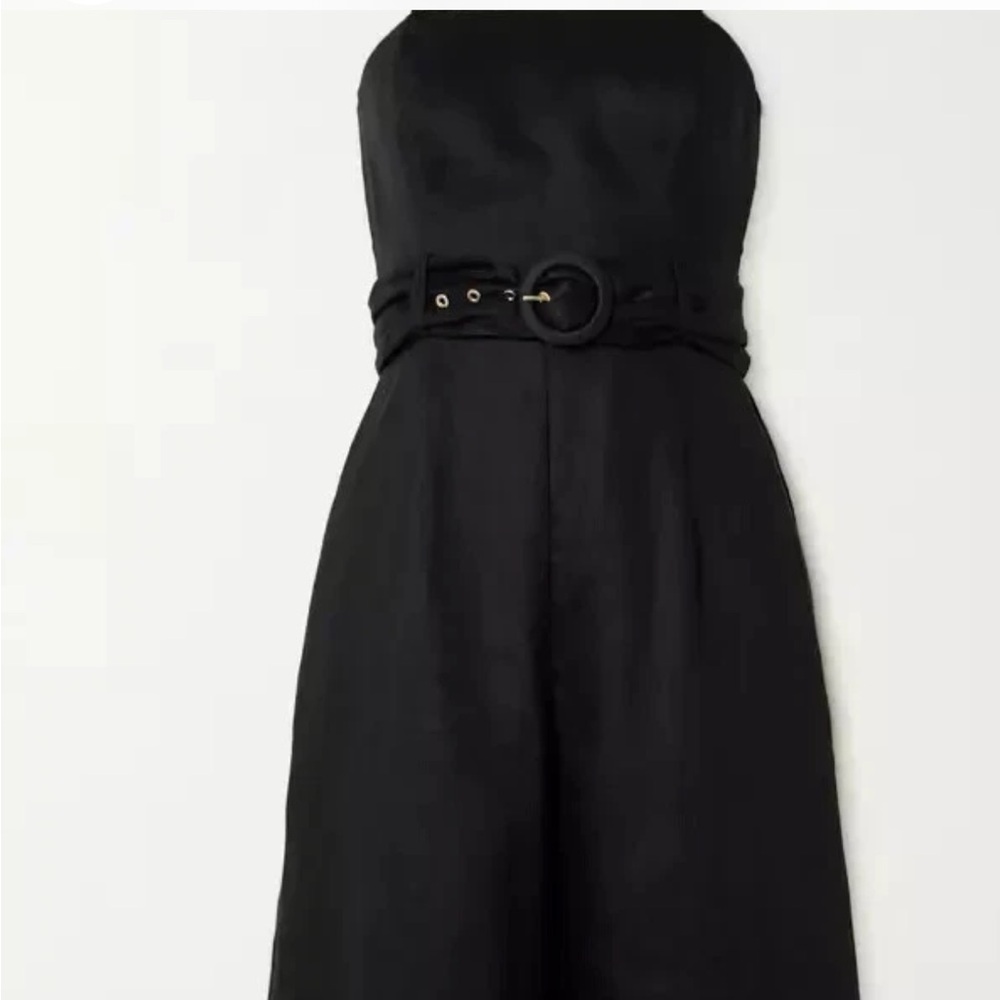 Zimmerman Black Wide-Leg Jumpsuit with Self-Tie Belt